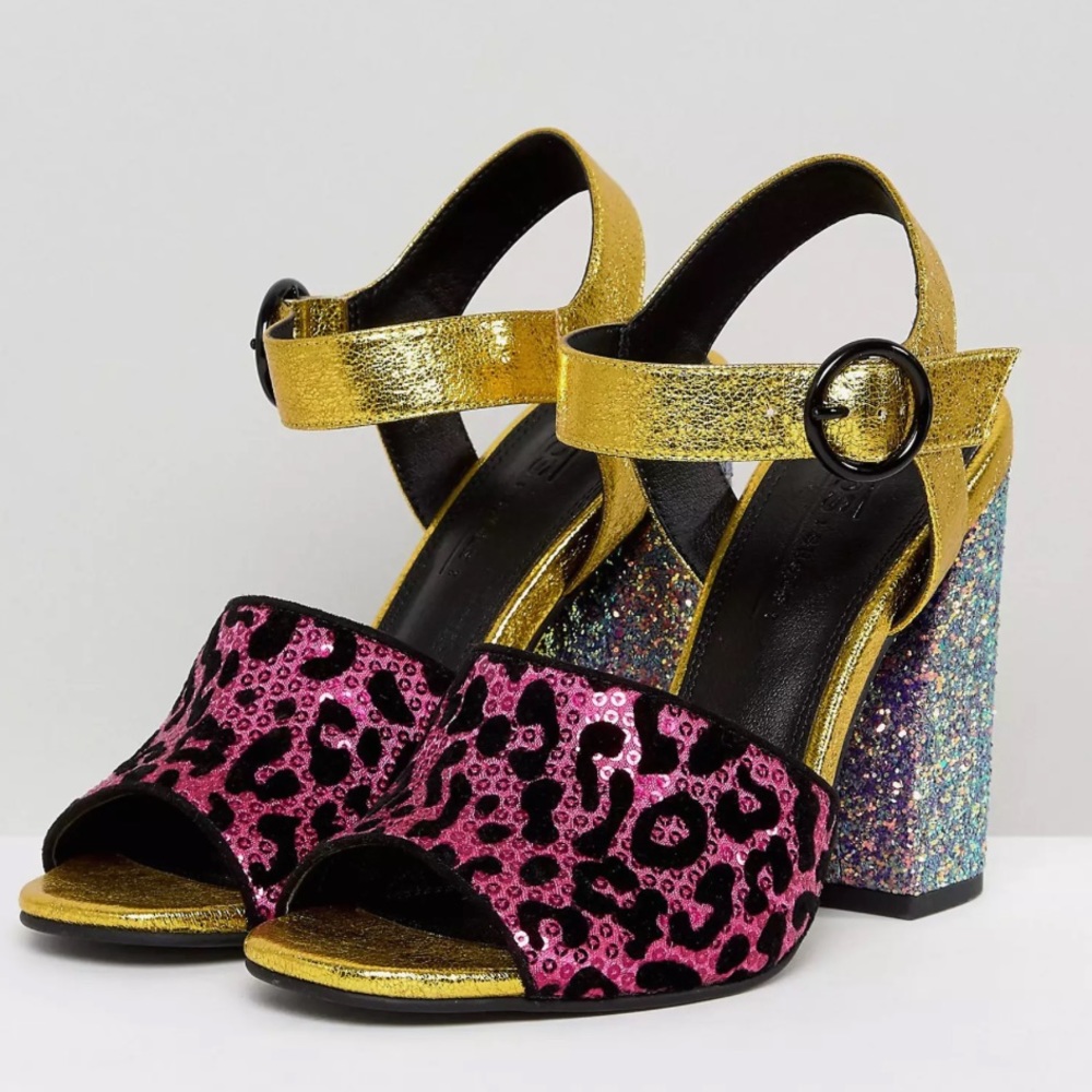 ASOS HAZARDOUS Embellished Heeled Sandals
